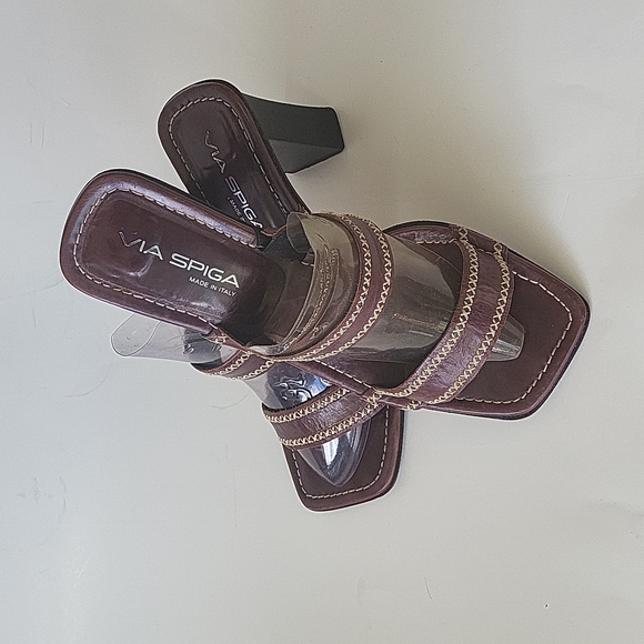 Via Spiga women's sandals shoes brown leather size 10M - Picture 13 of 13